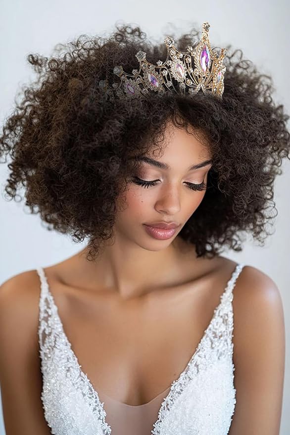 Tiaras Headbands Crown for Women and Girls, Princess Rhinestone Crown for Bridal, Crystal Queen Tiara Head Band Hair Accessories for Prom Wedding and Party