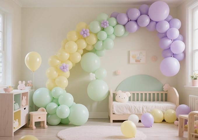 Pastel Green Balloons 145pcs Different Sizes 18 12 10 5 Inches Mint Green Latex Balloon Garland Arch for Birthday Baby Shower Wedding Anniversary Graduation Party Decorations