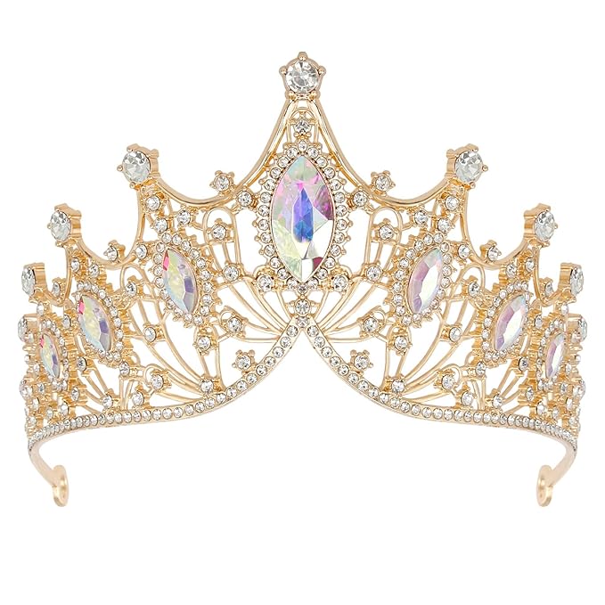 Tiaras Headbands Crown for Women and Girls, Princess Rhinestone Crown for Bridal, Crystal Queen Tiara Head Band Hair Accessories for Prom Wedding and Party