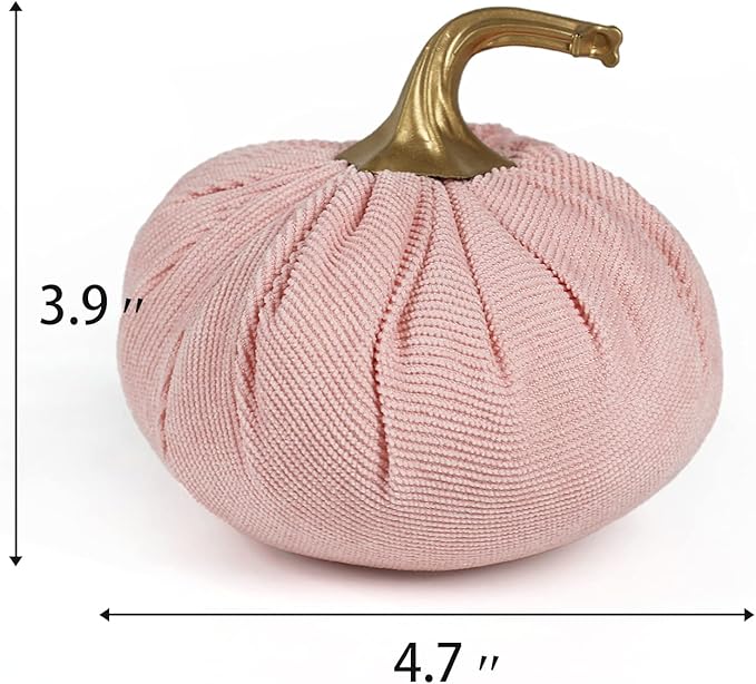 Ogrmar 6 Pack Fabric Artificial Pumpkins Set Corduroy Fabric Decoration Pumpkins Lifelike Harvest Pumpkins for Halloween Fall Harvest Festival, Thanksgiving Decoration