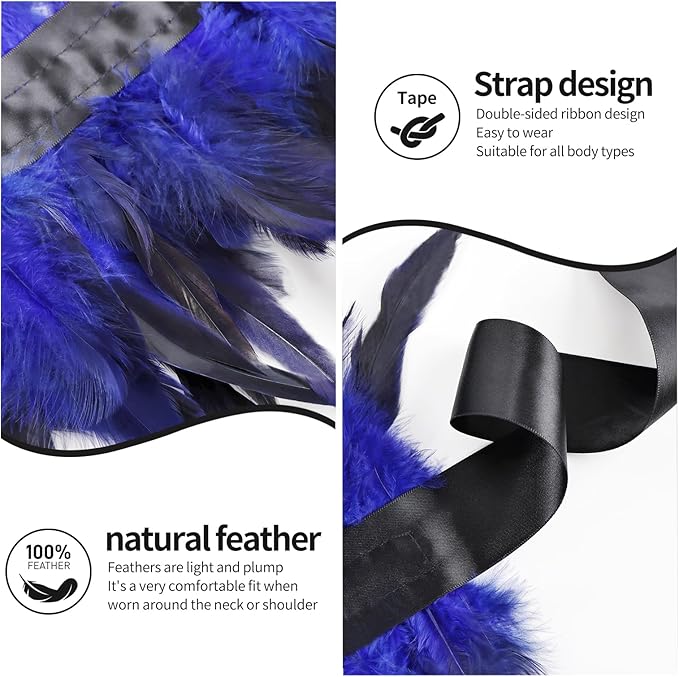 Gothic Natural Feather Shrug Feather Shawl Wrap Cape Victorian Collar for Halloween Cosplay Party Costume Accessories