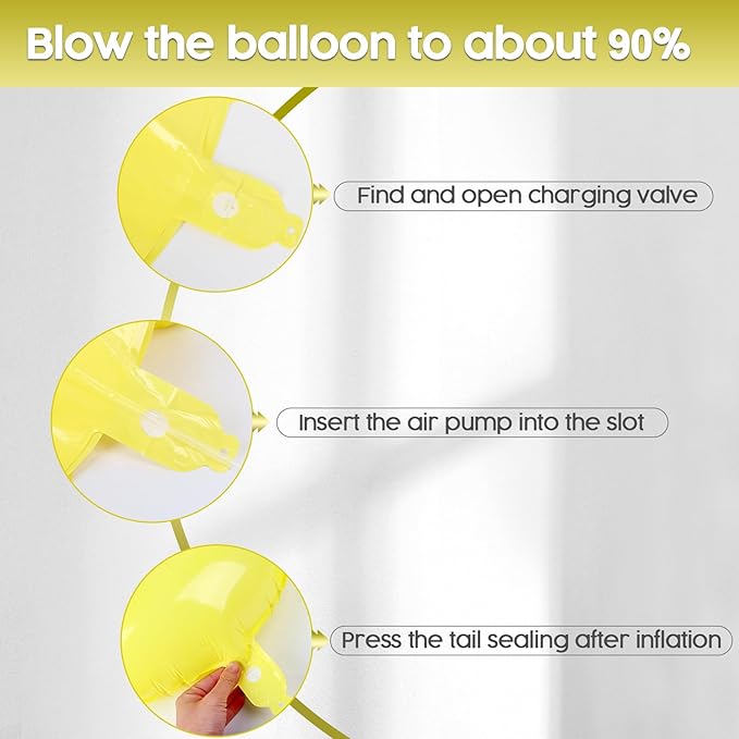 2026 Balloon - Yellow Birthday Number Balloons, 40 Inch Large Foil Balloons for Men Women Boys Girls Macaron Yellow Themed Birthday Decorations，Number 2026 Balloon