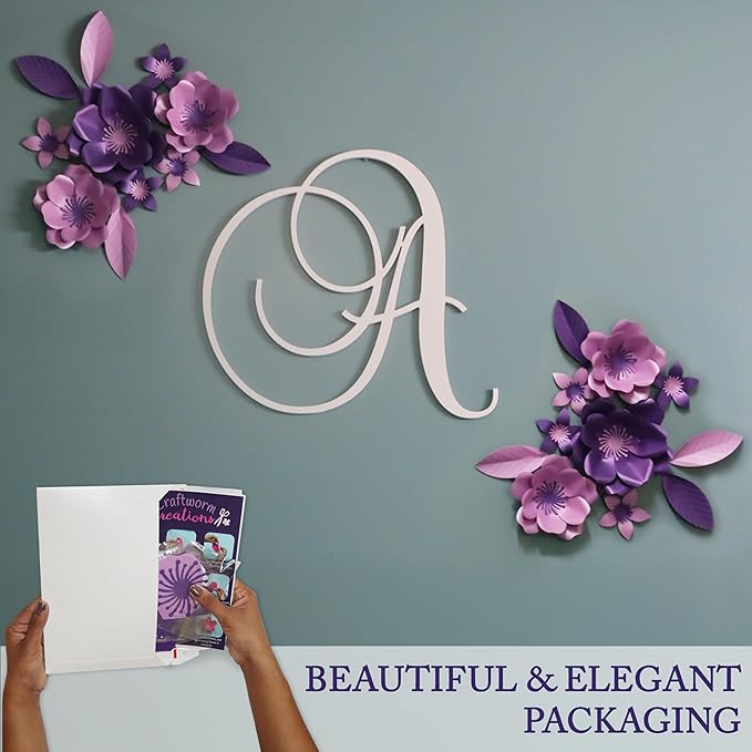 Giant Paper Flowers Kit - DIY Flower Craft Set for Backdrop, Party & Nursery Decor - Ready-to-Assemble Precut Flowers with Leaves & Instructions - Reusable Large Flower for Decoration & More