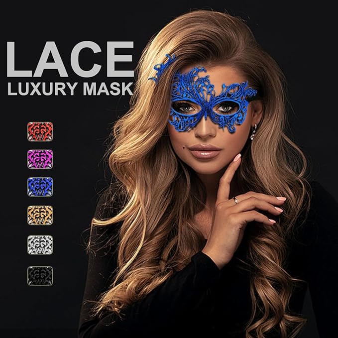Masquerade Masks for Women Men Couple Lace Eye Mask for Venetian Carnival Halloween Party Ball Prom Costume Mardi Gras