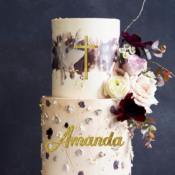 Custom Name Cake Topper Personalized Cake Name Sign Cake Decoration Acrylic Cake Name Plate (Handmade)