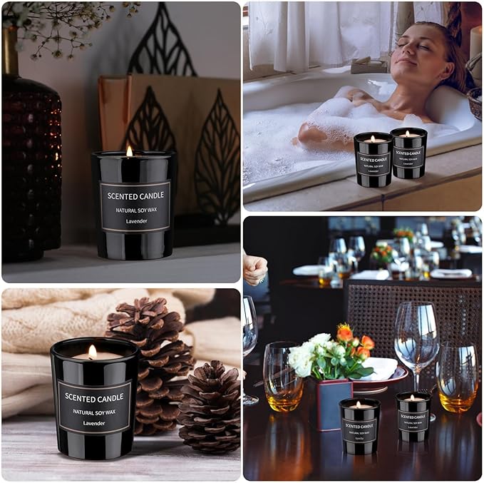 Christmas Candle Set, Holiday Scented Candle Soy Candles for Home Scented Christmas Gifts for Women Men Holiday Candle Aromatherapy Candles Gift