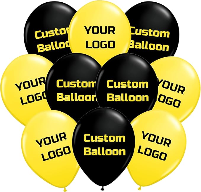 Custom Balloons Personalized balloons Design Your Own Logo Text, Balloon for Birthday Party Wedding Anniversary Graduation Business Decoration (12in, 200)