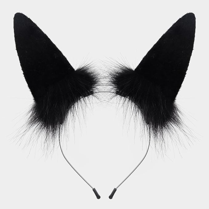 Faux Fur Plush Animal Cat Fox Ears Headband Furry Cute Headwear for Parties Cosplay Costumen Accessory