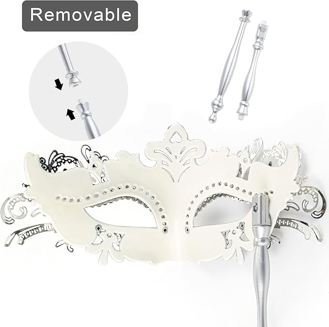 YU FENG Venetian Masquerade Mask for Women Couples Besties-Prom,Balls,Mardi Gras,Halloween and Parties Costume Mask