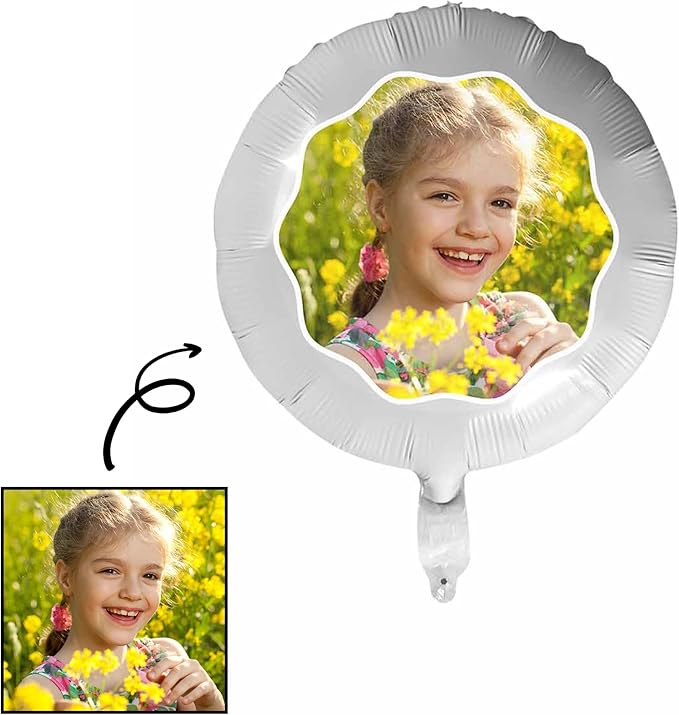 DIYKST Custom 18" Balloons with Logo Personalized Balloon with Photo Text Face on Balloon Design Your Own Balloons