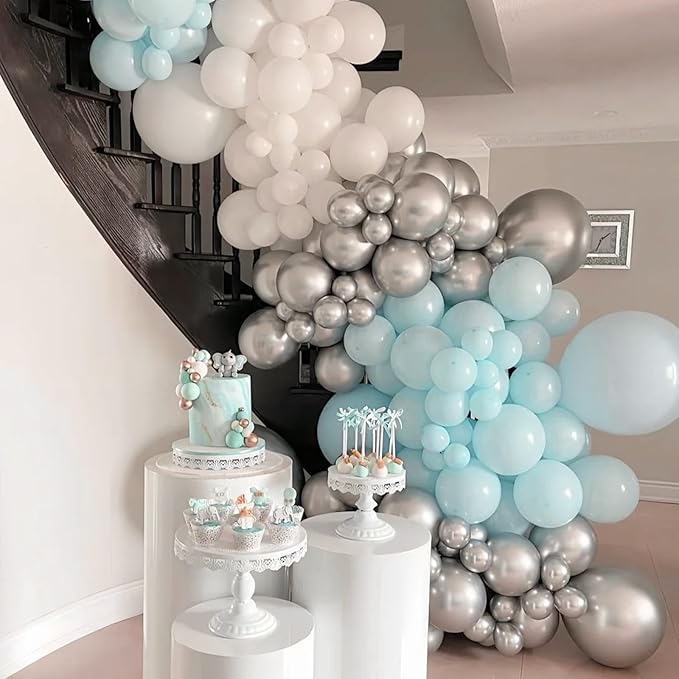 Pale Aqua Balloons, 66pack 12inch Aqua Blue Latex Party Balloons for Wedding, Birthday, Graduation, Bridal Shower, Baby Shower, Gender Reveal, Anniversary, Bachelorette Party Decorations