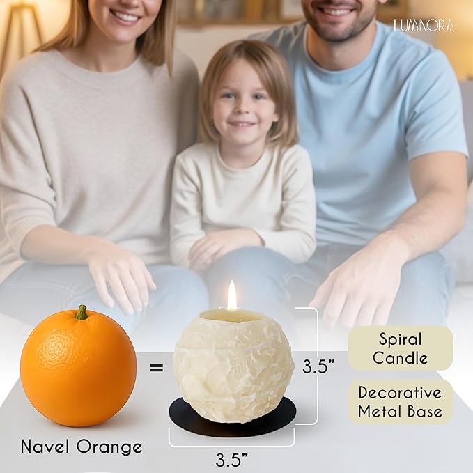 LUMINORA Unique Spiral Scented Candle | Hand-Crafted Soy Decorative Candle with Mesmerizing Spiral Burn, Twisted Wave Design & Premium Gift Box | Winter White | Vanilla Scent |