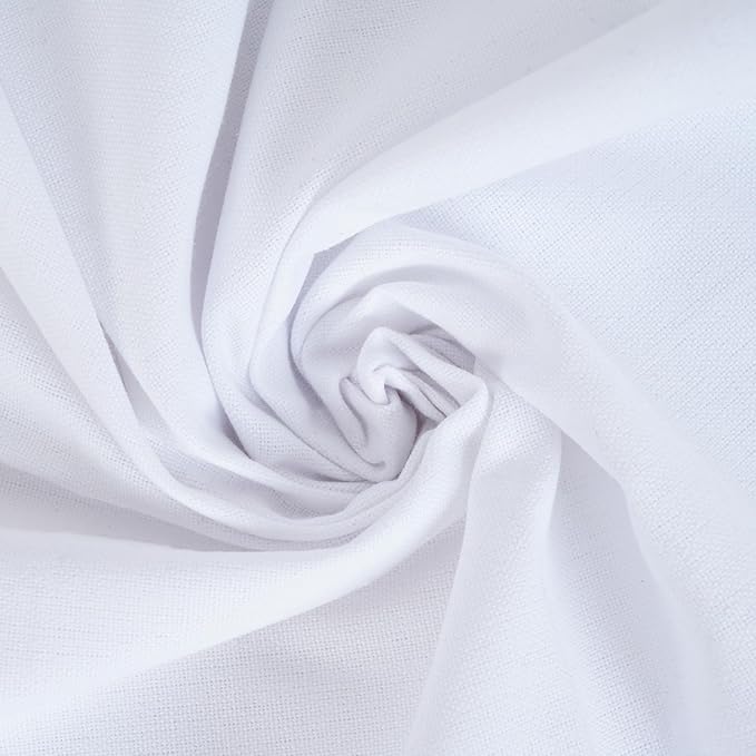 Blue Needles Solid Cloth Napkins Set of 6 White 100% Cotton Dinner Napkins 18x18 inches - Soft, Reusable, Absorbent & Washable Fall Thanksgiving Linen, Ideal for Events, Parties & Everyday Use