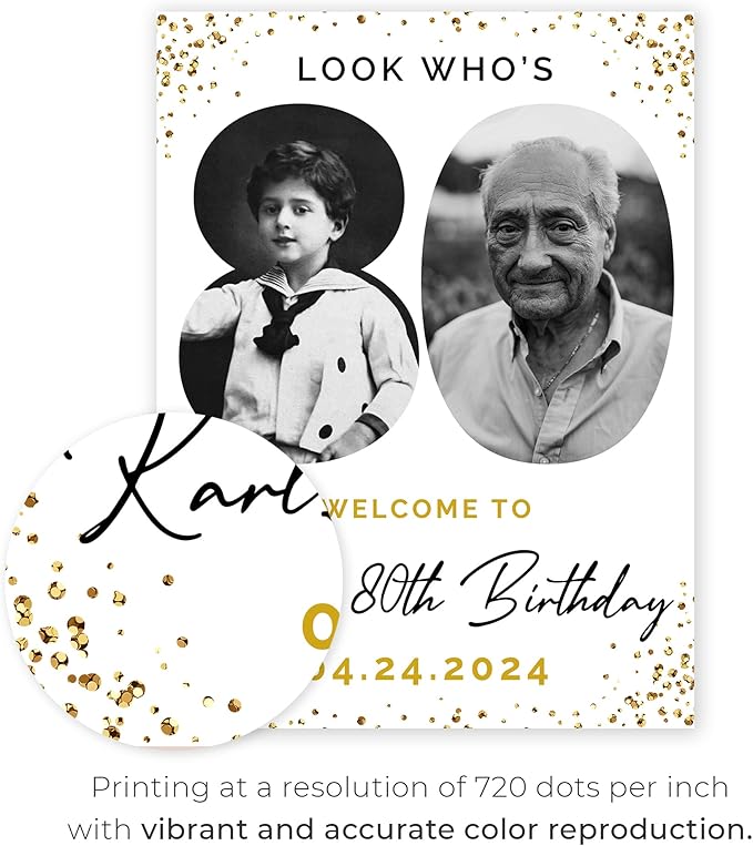 18"x24" Custom Welcome Sign for Party, Personalized Welcome Sign for Birthday Party, Custom Sign in Acrylic, Foam Board, or Coroplast Welcome Signs B (Design D)