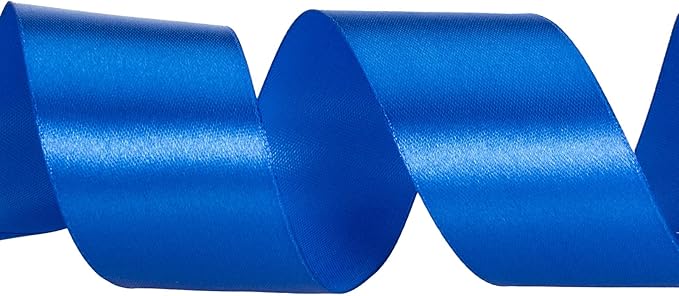 1 1/2 Inch Royal Blue Solid Satin Ribbon, 50 Yards Craft Fabric Ribbon for Gift Wrapping Floral Bouquets Wedding Party Decoration