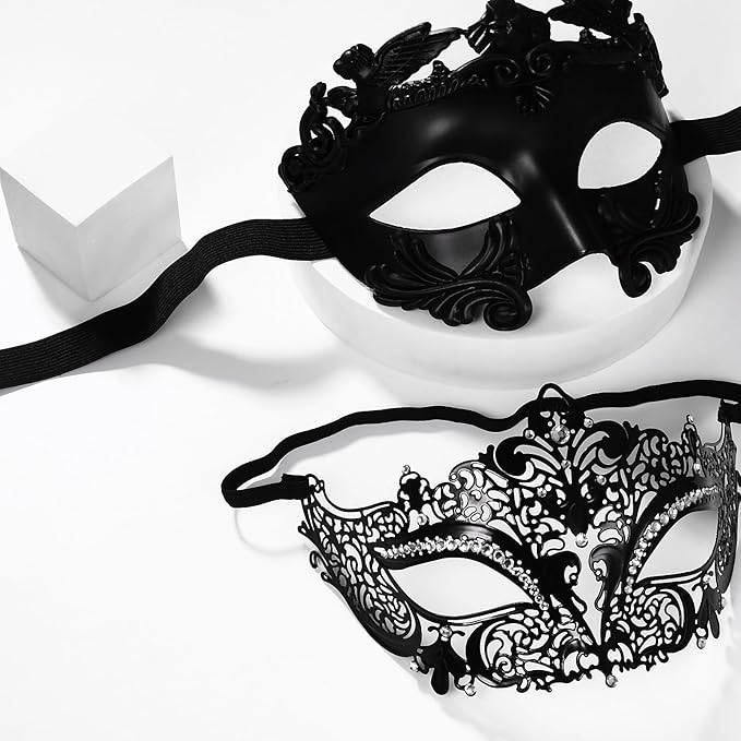 OIDEA Masquerade Mask for Couple - Roman Greek Venetian Mask Halloween Prom Party Costume Ball Mardi Gras Mask for Women Men