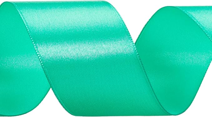 ATRBB 25 Yards 1-1/2 inch Wide Satin Ribbon Perfect for Wedding,Handmade Bows and Gift Wrapping(Jungle Green)