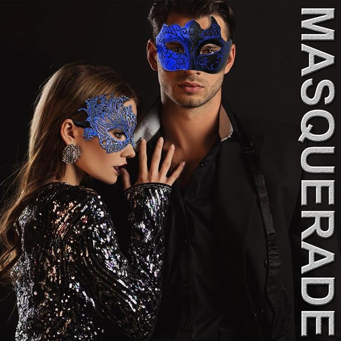 Masquerade Masks for Women Men Couple Lace Eye Mask for Venetian Carnival Halloween Party Ball Prom Costume Mardi Gras