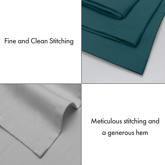 Ruvanti Premium Cloth Napkins Set of 12, 18x18 Inches, 100% Cotton, Washable, Soft & Absorbent, Perfect for Wedding, Christmas, ‎Thanksgiving Dinners - Multi Color