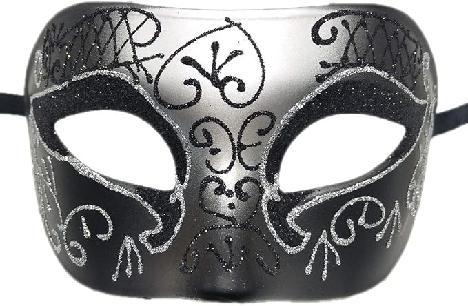 Coolwife Couples Masquerade Masks Metal Venetian Mardi Gras Party Evening Prom Costume Mask