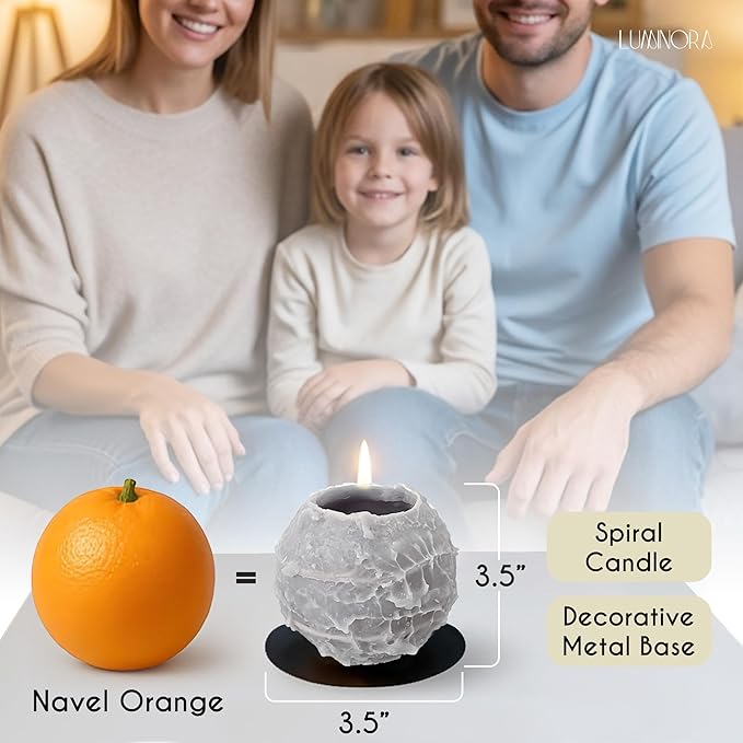 LUMINORA Unique Spiral Scented Candle | Hand-Crafted Soy Decorative Candle with Mesmerizing Spiral Burn, Twisted Wave Design & Premium Gift Box | Nimbus Cloud | Lavender Scent |