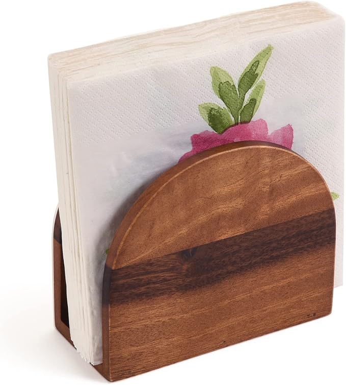 Acacia Wood Vertical Napkin Holder