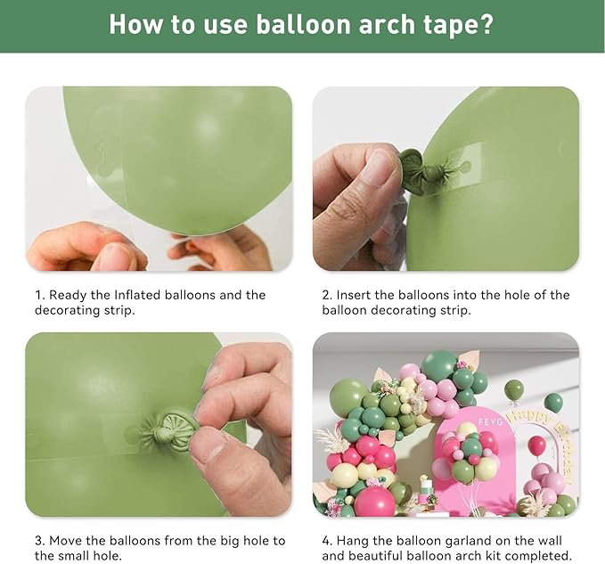 Pink Green Yellow Balloon Garland Kit, Dusty Green Hot Pink Olive Balloons Pastel Pink Yellow Balloon Arch Kit for Wedding Baby Shower Flower Theme Birthday Party Decoration