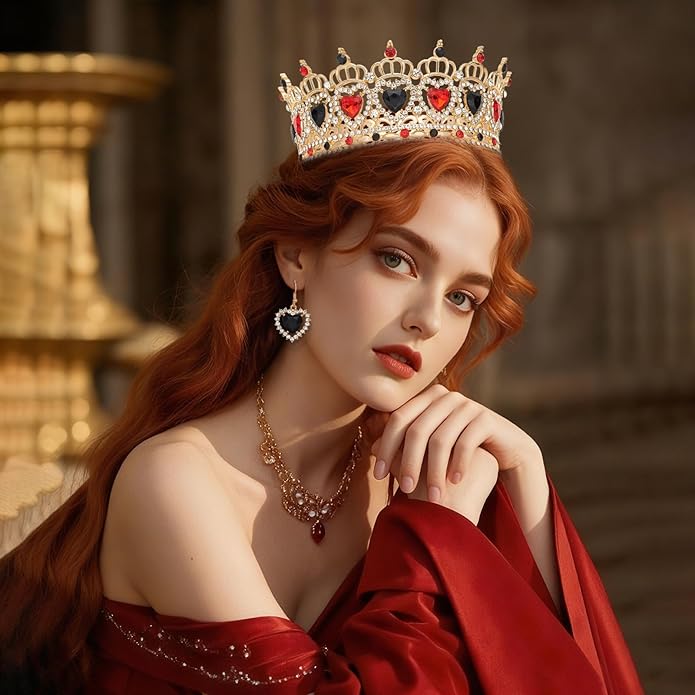 Queen Crown Rhinestone Wedding Crowns and Tiaras for Women Costume Party Hair Accessories Princess Birthday Crown Crystal Bridal Crown