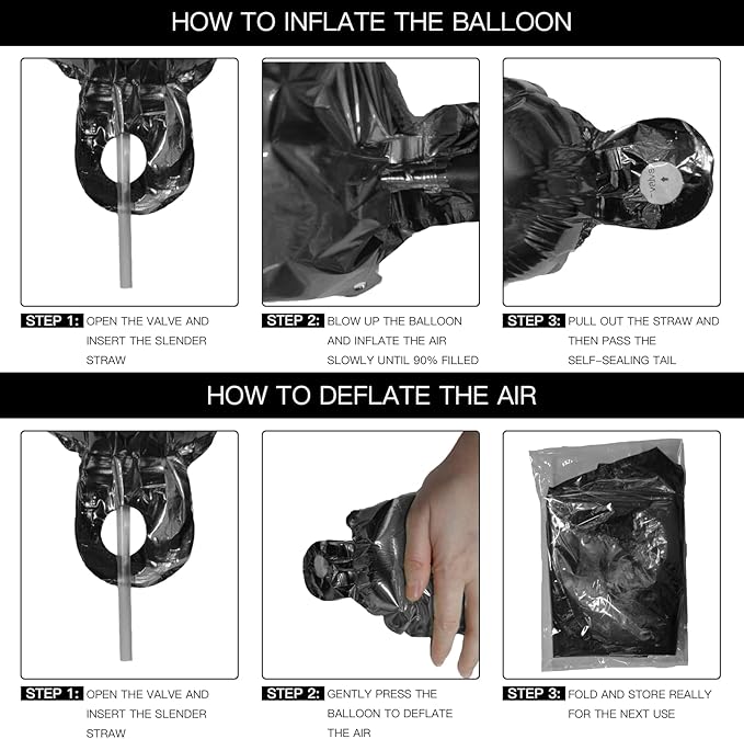 [85 PCS] 16" Foil Personalized Name Happy Birthday Balloons Letters, Mylar Aluminum Custom Name and Age Letter Balloons, 2 Sets A- Z & 0-9 for Birthday Party Graduation Wedding Holiday Event (Black)