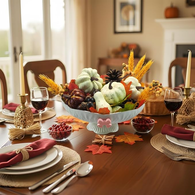 Fake Pumpkin Decor Set,Mini Fake Pumpkin Decor,Fall Harvest Decorations,Halloween Thanksgiving Decor and Table Centerpieces (Style 3)