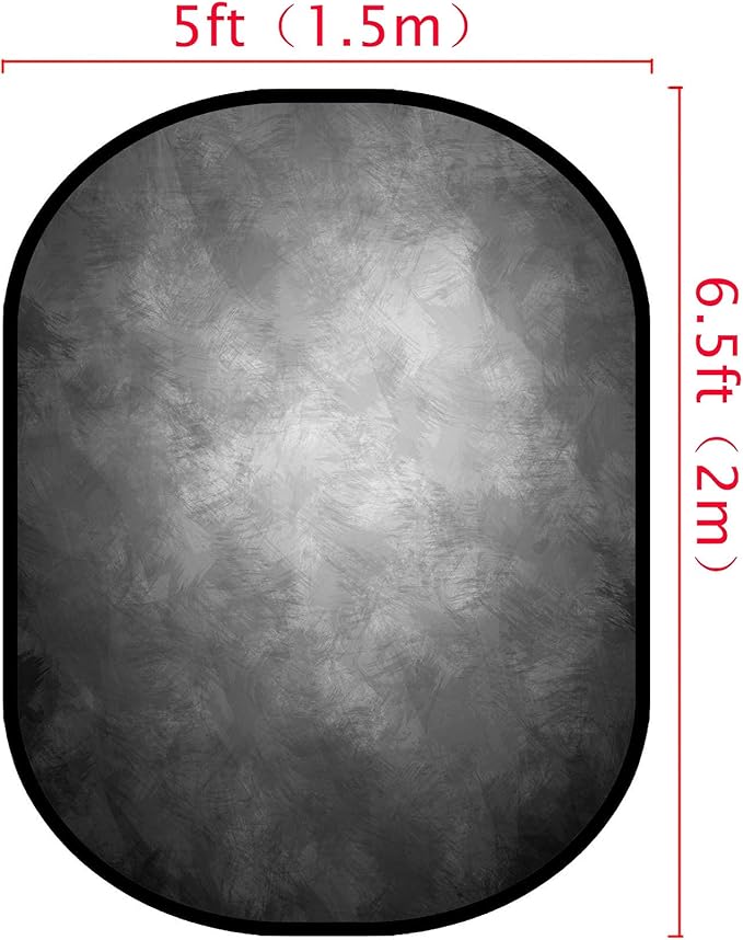 Kate Collapsible Backdrop Pop Up Photo Backdrops Grey Portable Background for Portrait Photography, for Video, for Live Stream, 5x6.5ft