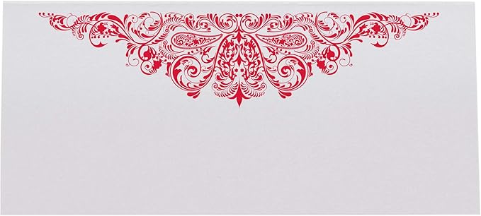 Paisley Place Cards, Ruby Red (Choose Color), Set of 25, Pre-cut and Scored - Wedding, Party, Dinner, and Special Events - Made in the USA
