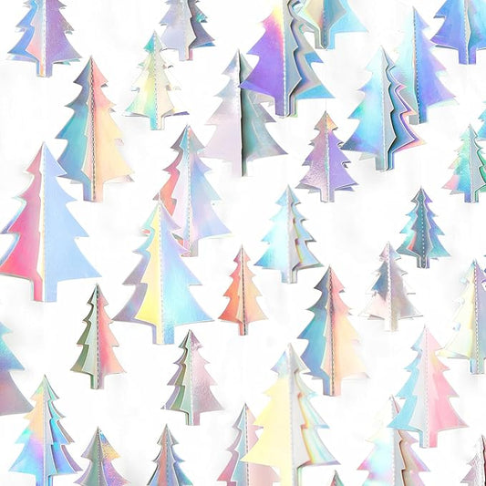 Iridescent Holographic Christmas-Tree Party-Decorations Garland - 25 Ft Hanging Disco Birthday Paper Streamers Banner,Wedding Engagement Baby Bridal Shower Bachelorette Decor Ouruola