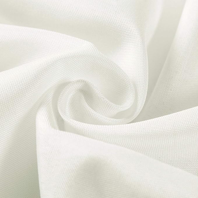 25pcs Polyester Cloth Napkins - 17 x 17 inch Ivory Dinner Washable Napkins with Hemmed Edges for Restaurant/Wedding/Hotel(25,Ivory)