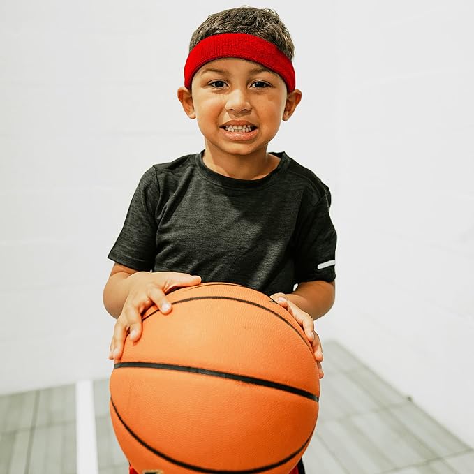Suddora Toddlers Headbands, Sports Sweatbands for Kids, Non-Slip and Lightweight Fabric Bands for Youth Basketball, Soccer, and Tennis, Moisture-Wicking Bands for Cosplay & Costumes