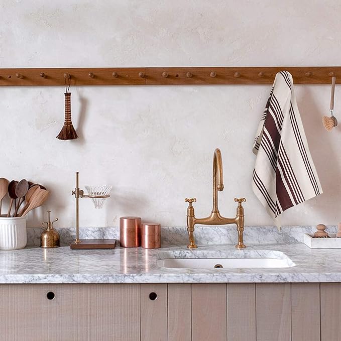 Urban Villa Cloth Napkins Trendy Stripes 100% Cotton Aborbent Dinner Napkins (Set of 12) 20x20 Inches Grey White Soft Durable Washable Ideal for Everyday Use Wedding Parties Napkins