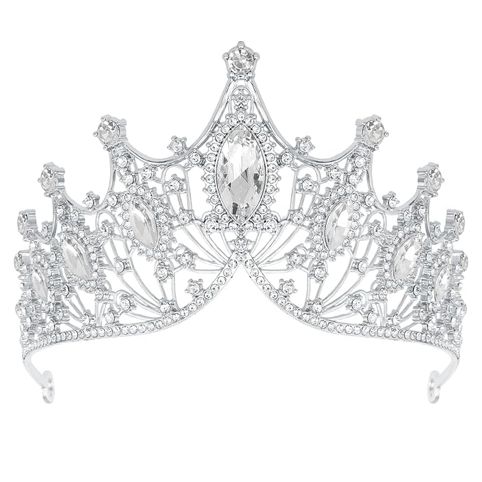 Rhinestone Headbands Crown for Women and Girls, Princess Tiaras Crown for Bridal, Crystal Queen Tiara Head Band Hair Accessories for Prom Wedding and Party