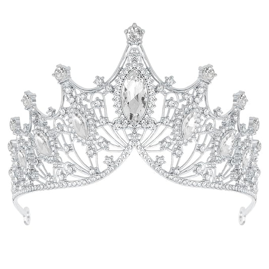 Rhinestone Headbands Crown for Women and Girls, Princess Tiaras Crown for Bridal, Crystal Queen Tiara Head Band Hair Accessories for Prom Wedding and Party