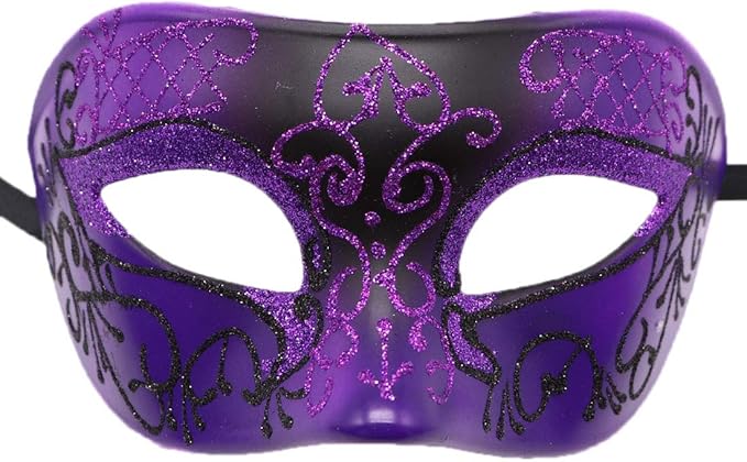 Coolwife Couples Masquerade Masks Metal Venetian Mardi Gras Party Evening Prom Costume Mask