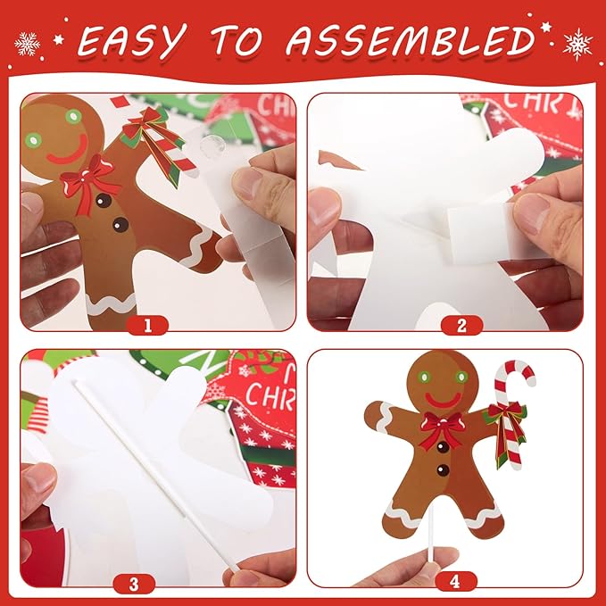 SUNBEAUTY 28 PCS Christmas Photo Booth Props Christmas Party Supplies Selfie Holiday Photo Booth Props Perfect for Family Gatherings, Parties & Holiday Events
