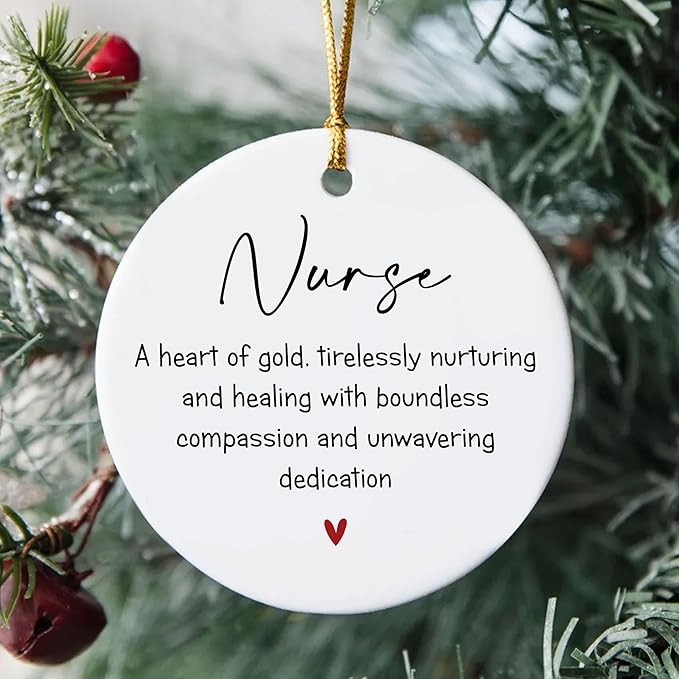 Personalized Nurse Christmas Ornaments 2025, First Christmas Keepsake for Nurse, Gifts for Rn, Nursing Grad, Grad Gifts for Her Women, Rn Ornament Xmas Decorations