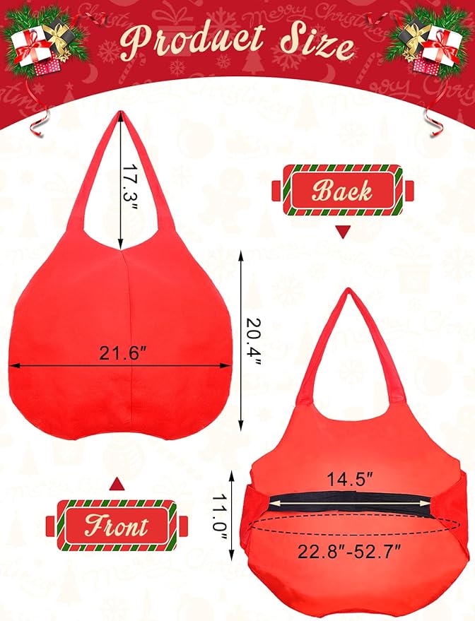 Santa Claus Fake Belly Padded Tummy - Men's Unisex Costume Prop for Christmas Halloween Cosplay Accessory Plus Size Stomach