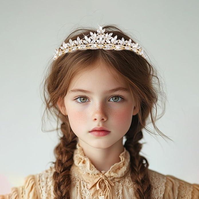 Crystal Tiaras & Crowns for Women, Bride Royal Queen Headband Princess Headpieces for Birthday Cake Crown & Prom Pageant Party