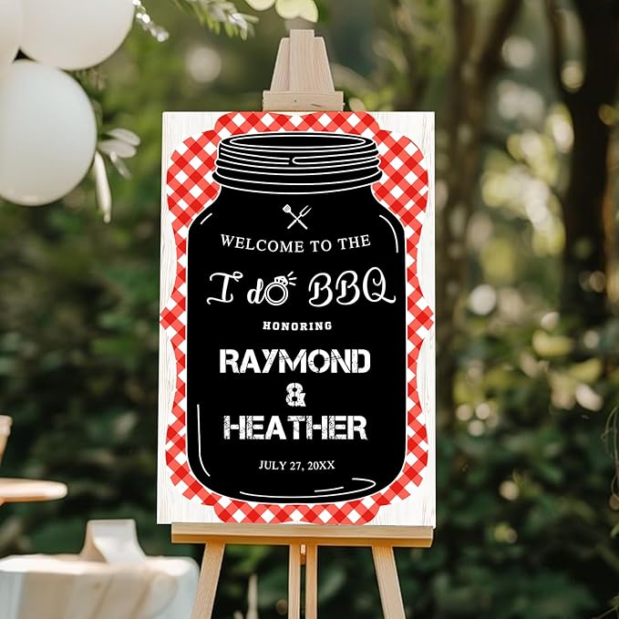 Personalized Welcome To The I Do BBQ Party Sign, I Do BBQ Wedding Engagement Party Yard Sign, I Do BBQ Sign, Couples Shower BBQ Sign, BBQ Yard Sign, BBQ Signs For Outside, I Do BBQ Decorations