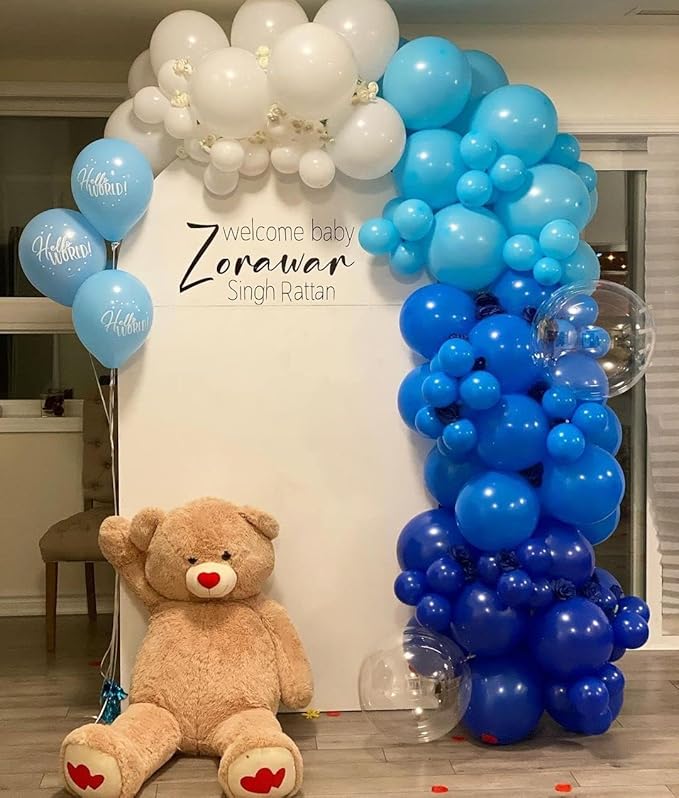 Bezente Pro Duralatex Royal Blue Balloons - 3.2g Premium 100 Pack 12 inch Blue Balloons for Long-Lasting Professional Party Decorations, Large Birthday Graduation Wedding