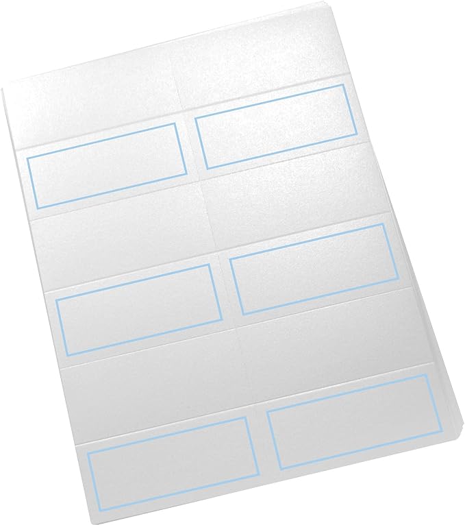 Single Line Border Printable Place Cards, Light Blue (Choose Color), Set of 150 (25 Sheets), Laser & Inkjet Printers - Wedding, Party, Dinner, and Special Events