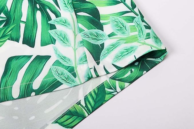 Cromoncent Matching Hawaiian Outfits for Family, Dad and Son Matching Luau Beach Tropical Shirts Mommy Daughter Tropical Sets
