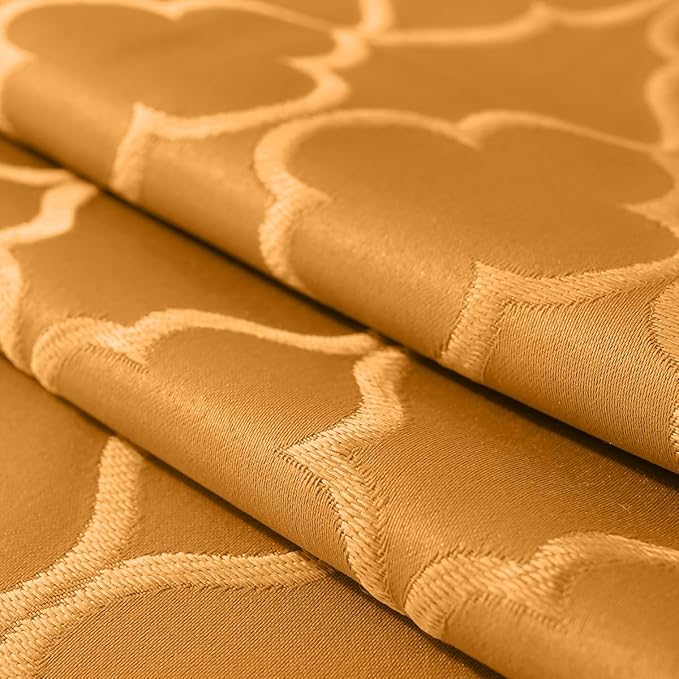 SASTYBALE Jacquard Thanksgiving Cloth Napkins 20 x 20 Inch Flower Pattern 4 Pieces Solid Washable Napkins for Restaurant Family Dinners Weddings Parties and Banquets(Square, 20 inch x 20 inch,Amber)