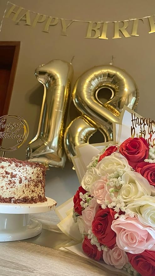 Light Gold Number 1 Balloon 40 inch, Number 1 Birthday Balloons for Boy Girl, Champagne Gold Foil One Balloon for 1st 10 11 12 16 18 Birthday Party, Anniversary Celebration Numbers Decorations