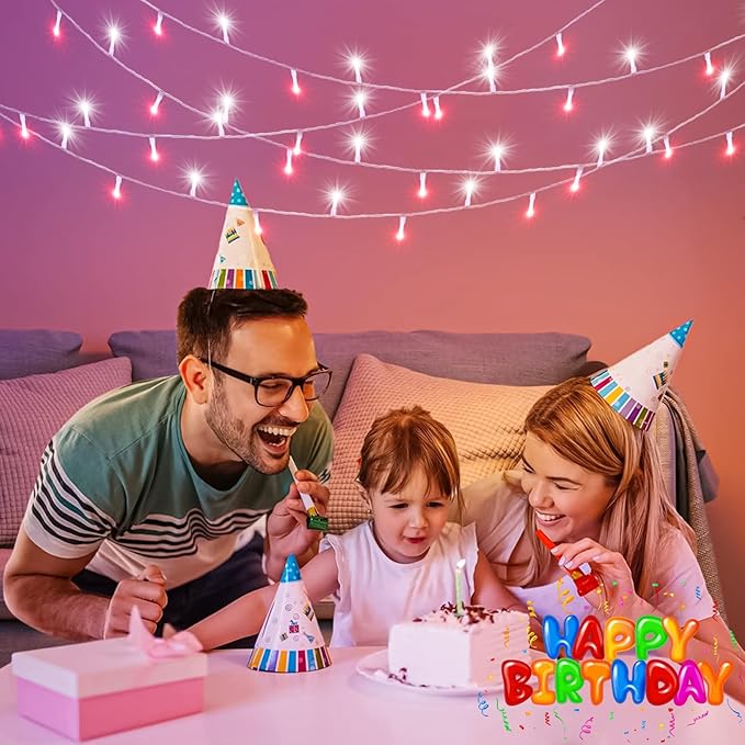 Red and White Christmas Lights Outdoor Waterproof 66ft 200 LED Christmas String Lights 8 Modes Plug in Twinkle Fairy Lights with Timer Memory for Indoor Outside Bedroom Home Party Decoration